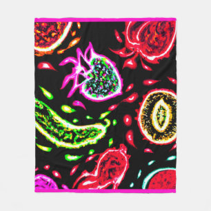 Neon Tropical Obstmuster Art. Jetzt kaufen Fleecedecke