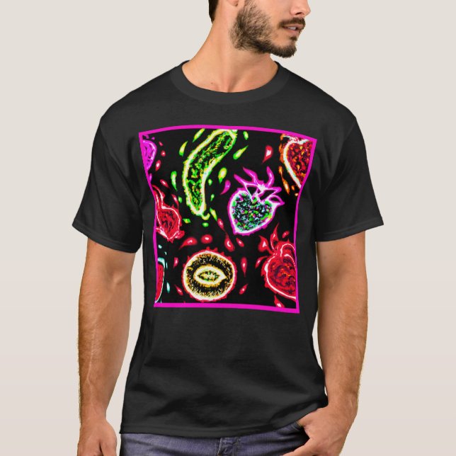 Neon Tropical Obstmuster Art. Jetzt kaufen T-Shirt (Vorderseite)