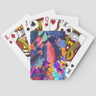 Neon Tropical Pattern USB Flash Drive Spielkarten