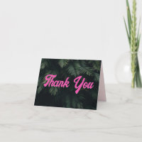 Neon Tropical Pink Klecker Danke Karte