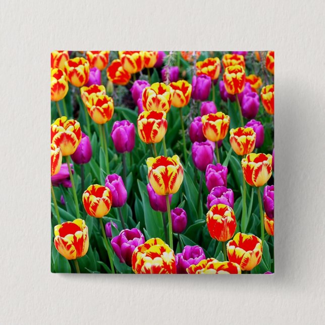 Neon Tulip Button (Vorderseite)