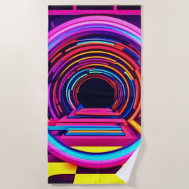 Neon Tunnel Dimensionen Strandtuch