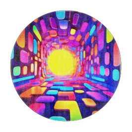 Neon Tunnel: Psychedelische Reise Schneidebrett