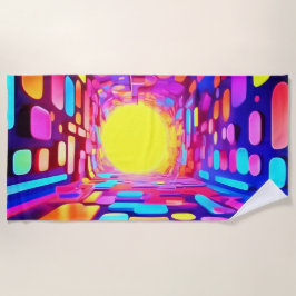 Neon Tunnel: Psychedelische Reise Strandtuch