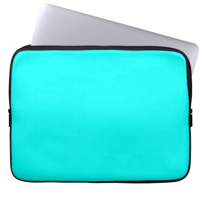 Neon Türkis hell modern und hell Laptopschutzhülle (Vorderseite)