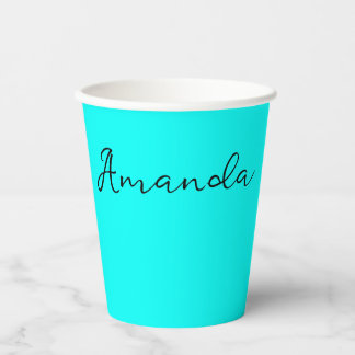 Neon Türkis hell modern und hell Pappbecher