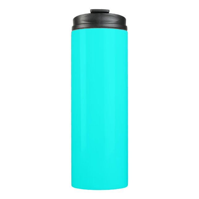 Neon Türkis hell modern und hell Thermosbecher (Vorderseite)