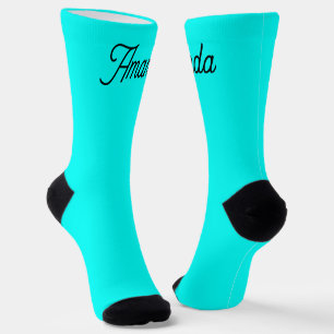 Neon Türkis hell modern und modern Ton Soc Socken