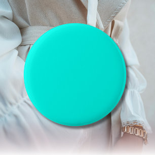 Neon Türkis Solid Color   Classic Button