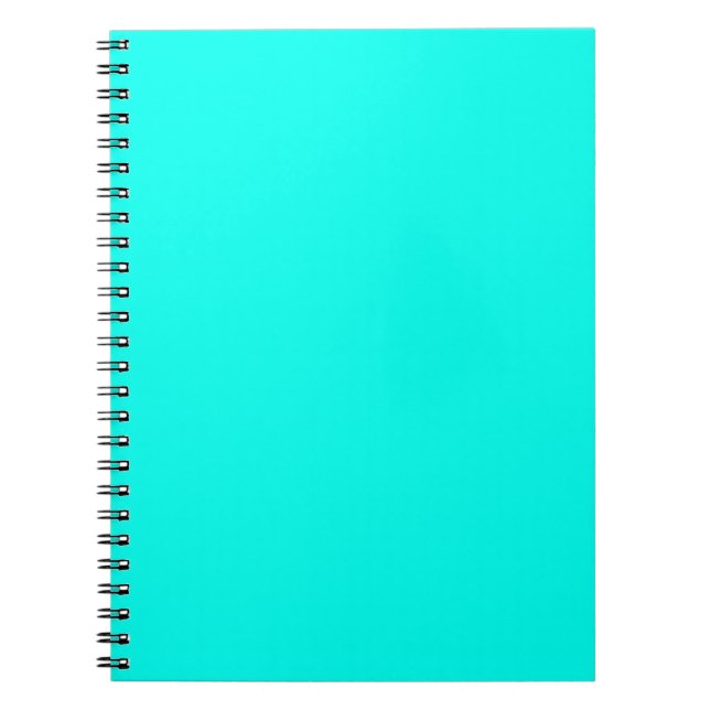 Neon Türkis Solid Color | Classic Notizblock (Vorderseite)