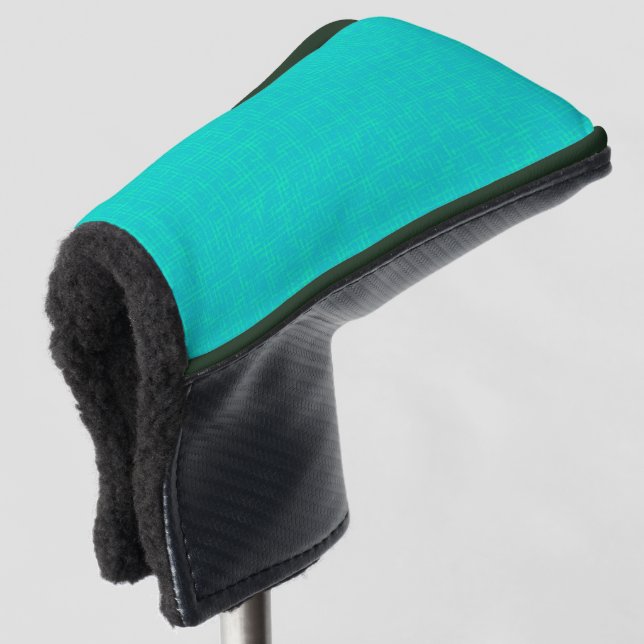 Neon türkis strukturiert. golf headcover (3/4 Vorderseite)