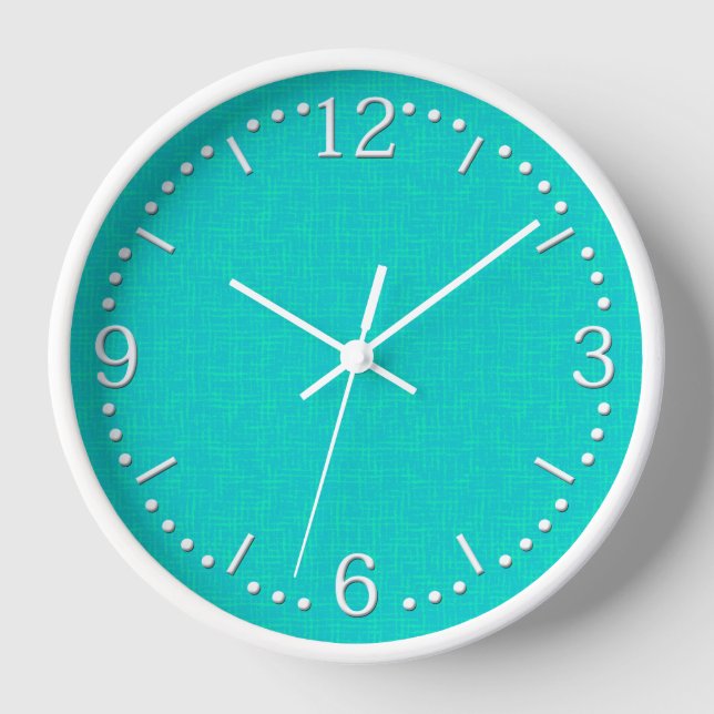 Neon türkis strukturiert. uhr (Vorderseite)