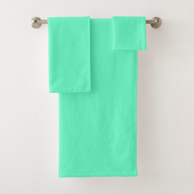 Neon Turquoise Badhandtuch Set (Insitu)