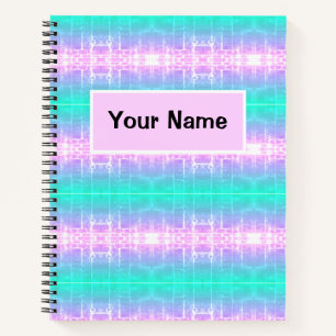 Neon Turquoise Lila Electric Spiral Notebook Notizbuch