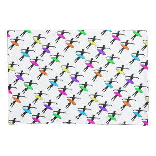 Neon Tutu Ballerina Ballett Silhouette Kissenbezug