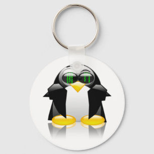 neon tux schlüsselanhänger