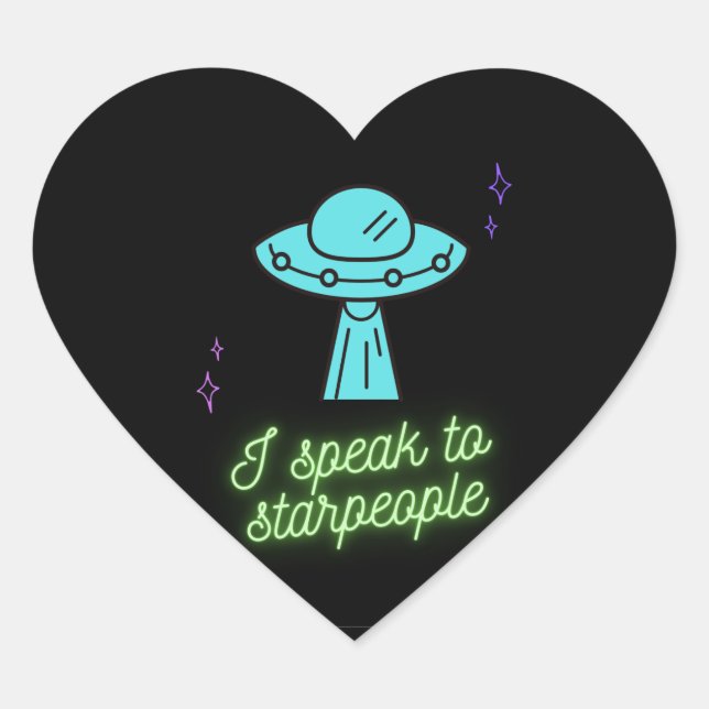 Neon UFO Aufkleber (Vorderseite)