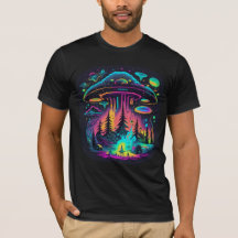 Neon UFO und Alien Scene Psychedelic Art