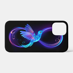 Neon-Unendlichkeitssymbol mit leuchtendem Kolibri Case-Mate iPhone Hülle
