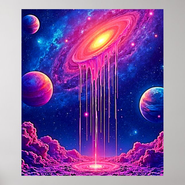 Neon-Universum: Triefendes Sternenlicht Poster (Vorne)