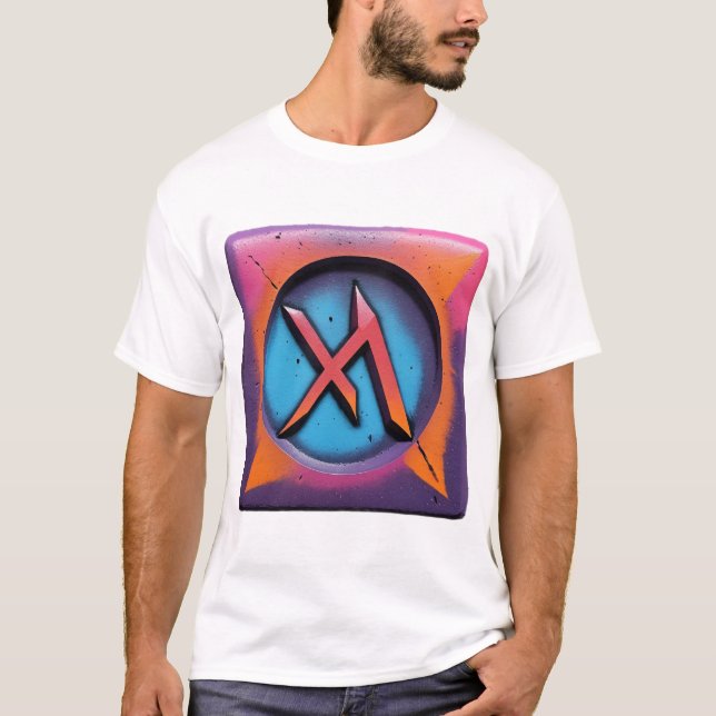 Neon Urban Graffiti Art Symbol T-Shirt (Vorderseite)