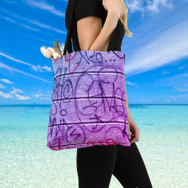 Neon Urban Graffiti Style Tote Bag