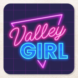 Neon Valley Girl Rechteckiger Pappuntersetzer