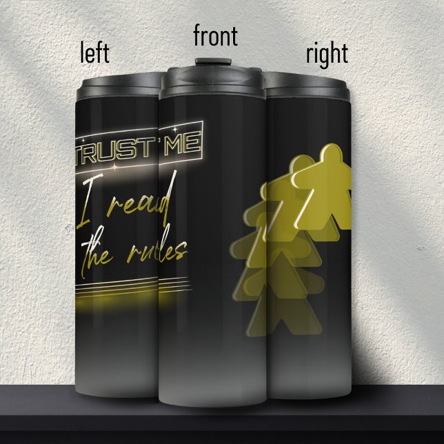 Neon Vaporwave Meeple Yellow Board Game Geek Thermosbecher (Von Creator hochgeladen)