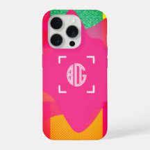 Neon-Verlaufsdesign für individuelles Monogramm iP