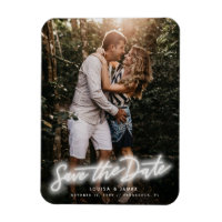 Neon Vertical Foto Save the Date Magnet