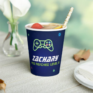 Neon Video Game Arcade Geburtstagsparty Paper Cup Pappbecher