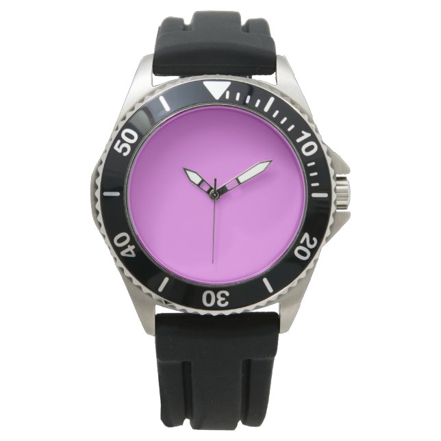 Neon Violet Solid Color | Classic Armbanduhr (Vorderseite)