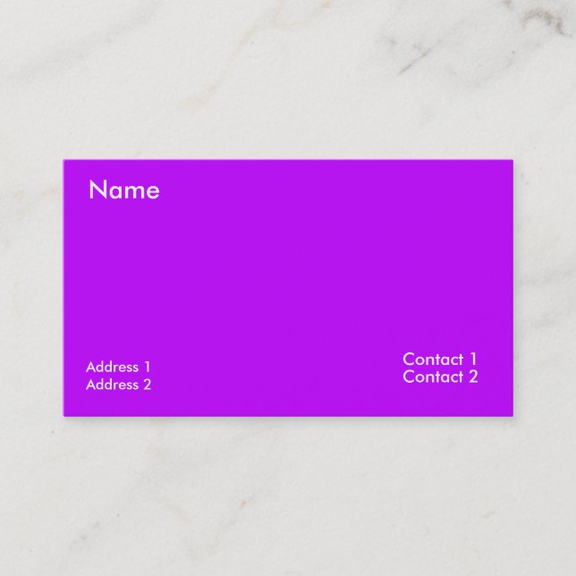 Neon Violett Visitenkarte (Vorderseite)