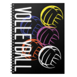 Neon Volleyballs Notizblock