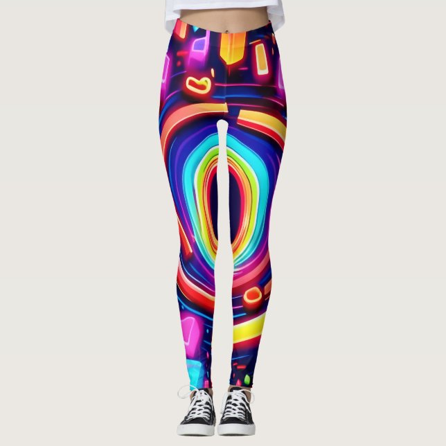 Neon Vortex Odyssey Leggings (Vorderseite)