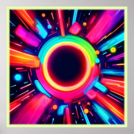 Neon Vortex von Lichtkunst Poster