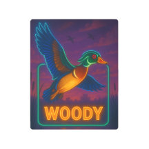 Neon-Waldenten-Schild