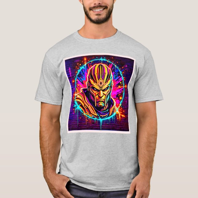 Neon Warrior Power Art T-Shirt (Vorderseite)