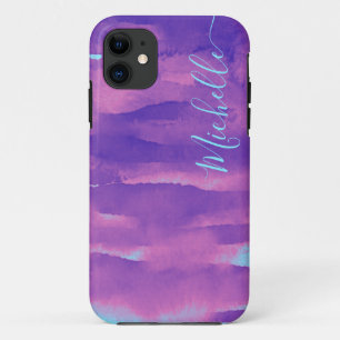 Neon Watercolor Pink Lila Abstrakt Case-Mate iPh iPhone Hülle