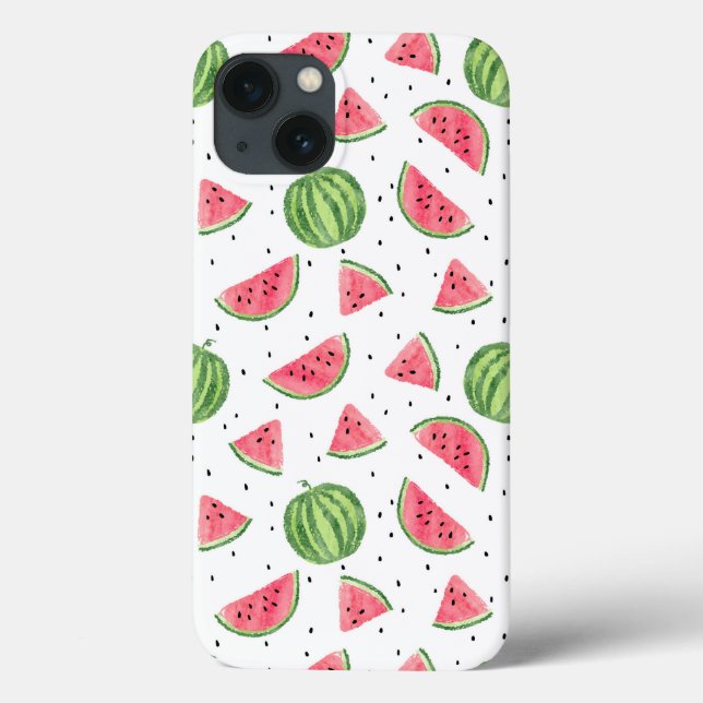 Neon Watercolor Watermelons Pattern Case-Mate iPhone Hülle (Rückseite)