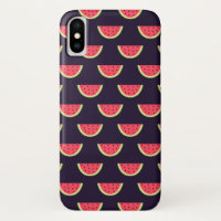 Neon Watermelon auf Lila Muster
