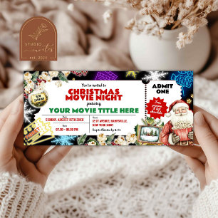 Neon-Weihnachtsfilm-Nacht-Ticket
