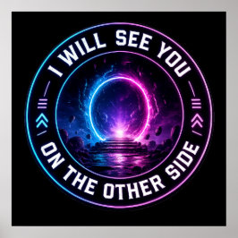 Neon-Welten und Portale Poster