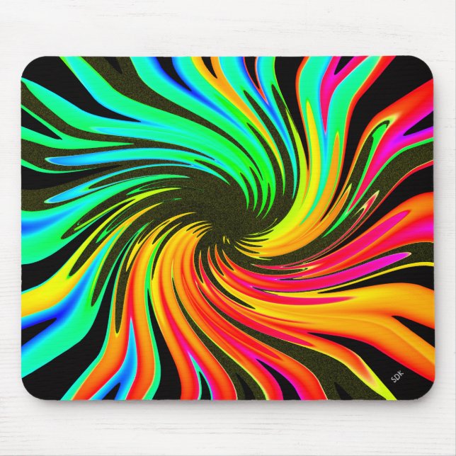Neon Whirlpool Galaxy Mousepad (Vorne)