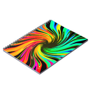 Neon Whirlpool Galaxy Notizblock