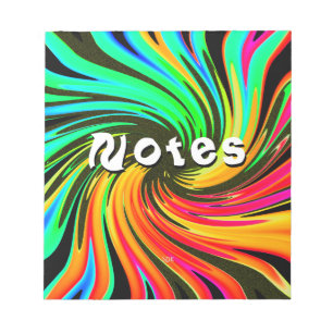 Neon Whirlpool Galaxy Notizblock