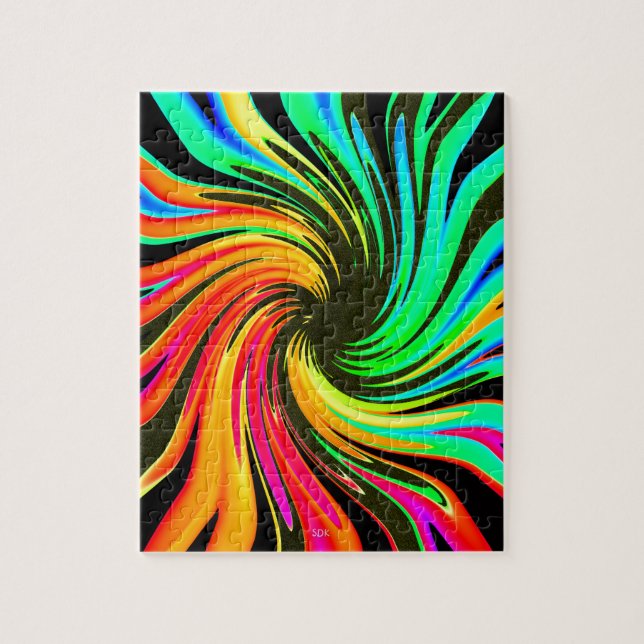 Neon Whirlpool Galaxy Puzzle (Vertikal)