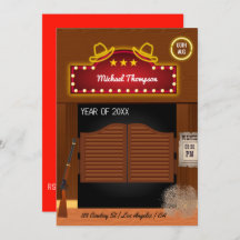 Neon Wild West Cowboy themed Graduation Party