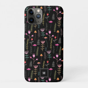 Neon Wildblumen auf Schwarz, Case-Mate iPhone Hülle
