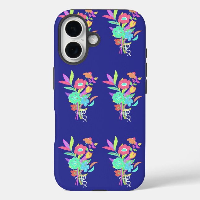 Neon-Wildblumen Case-Mate iPhone Hülle (Rückseite)